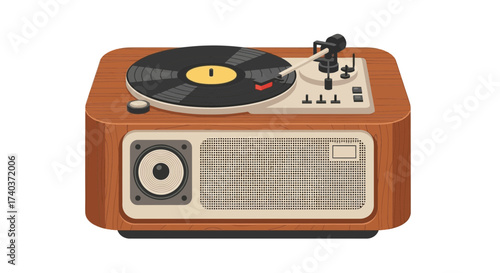 Retro Record Player Combines Vintage Style with Classic Audio Technology