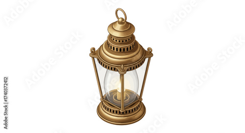 Vintage kerosene lamp illuminating soft, nostalgic charm and elegance