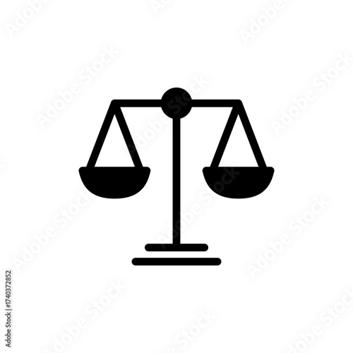 Scales icon vector for web and mobile app. Law scale icon. Justice sign and symbol