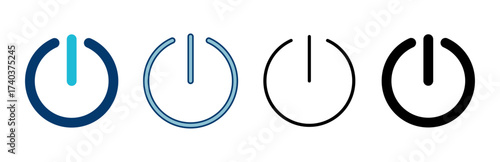 Power icon vector isolated on white background. Power Switch Icon. Start power icon