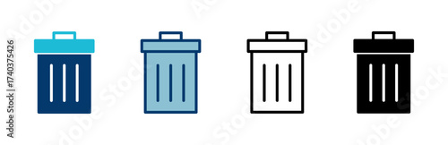 Trash icon vector isolated on white background. trash can icon. Delete icon vector