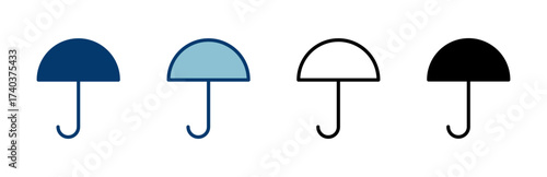 umbrella icon vector isolated on white background. Umbrella vector icon