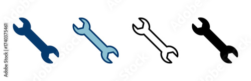 wrench icon vector isolated on white background. Wrench vector icon. Spanner symbol