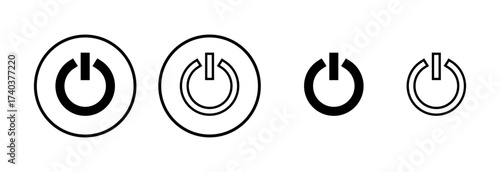 Power icon logo design. Power Switch sign and symbol. Electric power