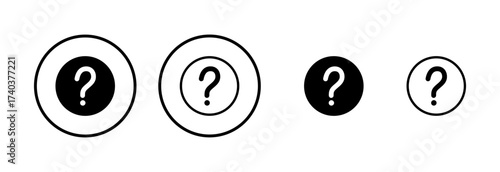 Question icon logo design. question mark sign and symbol