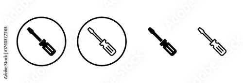 Screwdriver icon logo design. tools sign and symbol