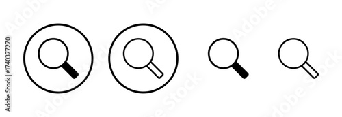 Search icon logo design. search magnifying glass sign and symbol