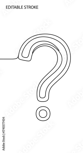 Question Mark Line Art Design.