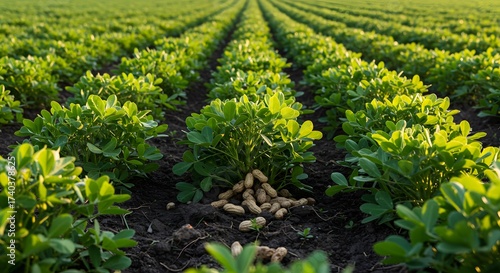 Peanut Field Rows - Agriculture Farming Harvest