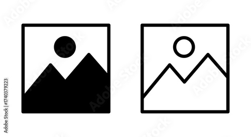 Picture icon symbol for apps and websites. photo gallery sign and symbol. image icon