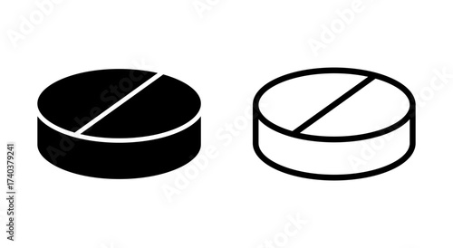 Pills icon symbol for apps and websites. capsule icon. Drug sign and symbol