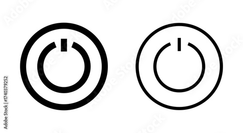 Power icon symbol for apps and websites. Power Switch sign and symbol. Electric power