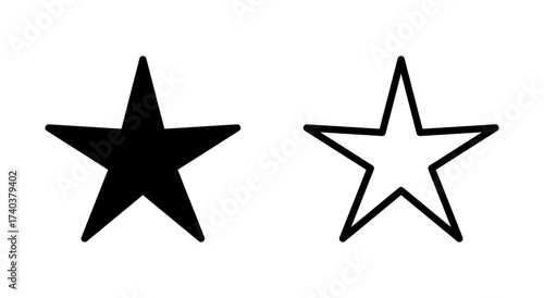 Star icon symbol for apps and websites. rating sign and symbol. favourite star icon