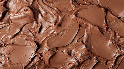 Textura de cobertura/glacê de chocolate ou avelã cremoso