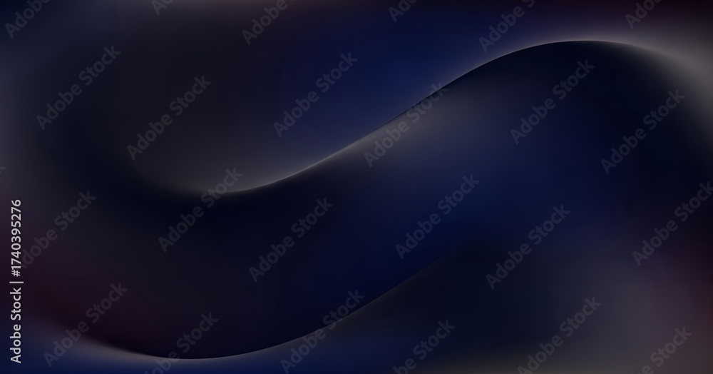 Obraz premium A sleek dark gradient background with glossy deep blue tones and cinematic light transitions, perfect for wallpapers, modern UI/UX, and tech branding.