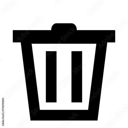 Trash Can Icon – Minimal Flat Vector for UI/UX and App Design