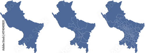 Map of CUSCO, a department of Peru, with its territorial divisions
