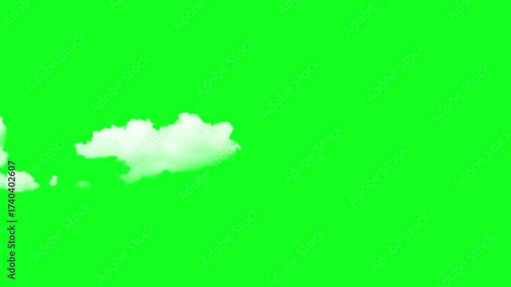 Moving clouds motion graphics with green screen background, Clouds ...