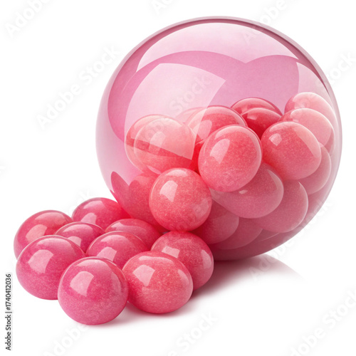 Satisfy your sweet tooth cravings with this playful gumball explosion, perfect for adding a vibrant, fun touch to candy shop promotions
