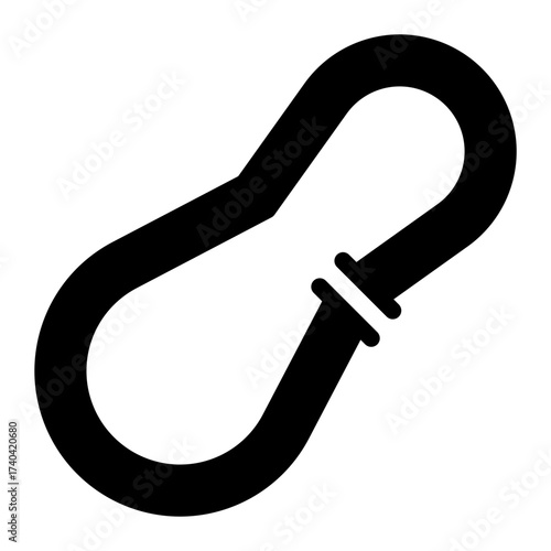 carabiner glyph icon