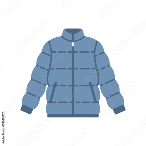Light blue quilted puffer jacket 
