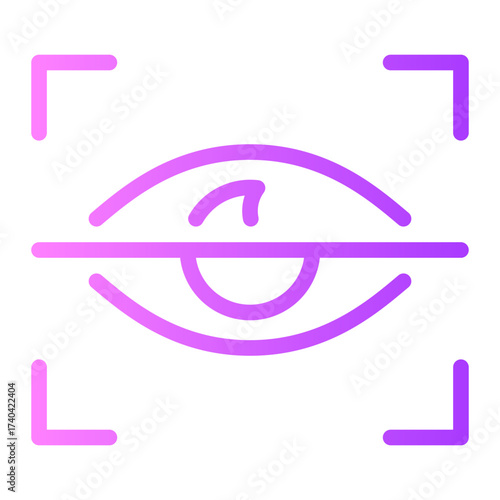 eye scanner gradient icon