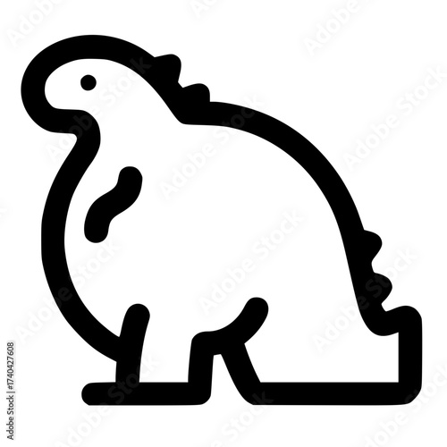 Dino monster logo silhouette