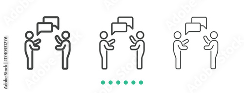 Deliberation icon. Thin line icon vector