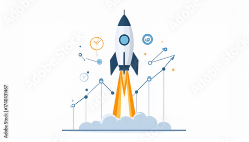 Product Launch Rocket Infographic