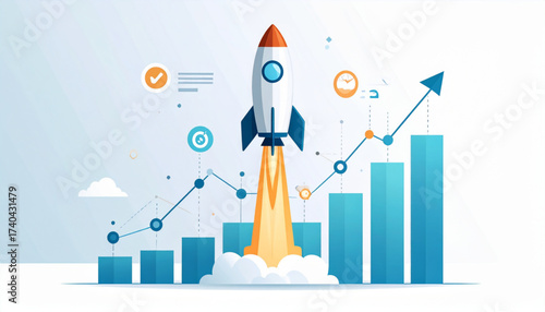 Product Launch Rocket Infographic