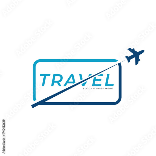 travel air transportation logo vector template