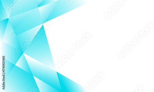 Aqua Glass Triangles Left Frame Background. Soft translucent triangles form an airy gradient on the left, leaving clean copy space for text or branding eps 10