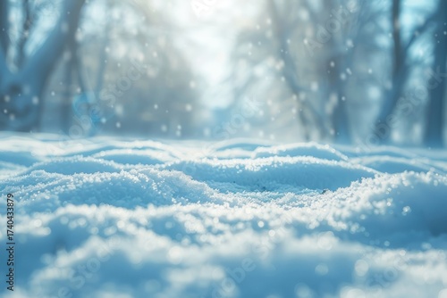 Wallpaper Mural Snowy background with copy space nature snow landscape. Torontodigital.ca