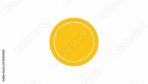 Yellow circle simple geometric shape clean minimal style bright sunny day high quality professional