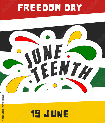 Symbolic illustration showing unity and equality for Juneteenth celebration.