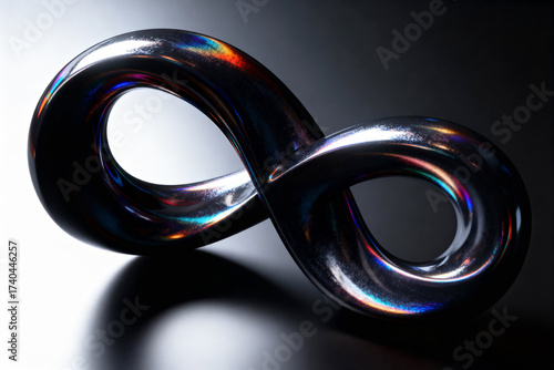 abstract 3d render of a chrome sphere