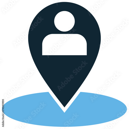 Your position icon vector. Ideal for real-time tracking, current location, and user status themes. This graphic symbolizes the present spot of a user on a map or interface.