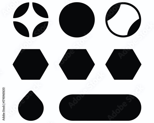 Aesthetic black silhouette icons for diverse birthday celebrations and festive event planning