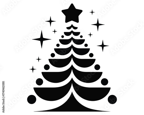 Set of Black and White Decorative Geometric Shapes and Abstract Design Elements Collection