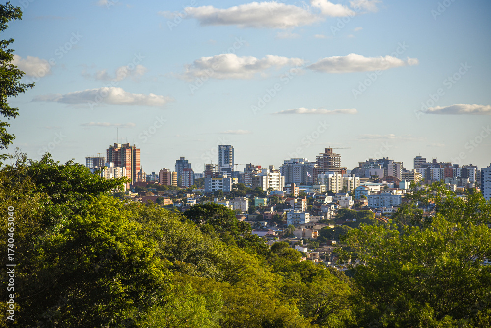 Fototapeta premium City of Santa Maria, RS, Brazil, view from the DNOS dam.