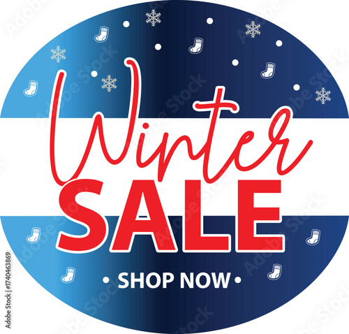 Winter Sale Text Design Professional Seasonal Sale Typography