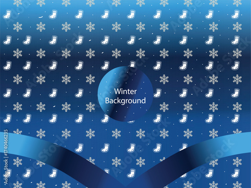 Beautiful Snowy Winter Background Landscape