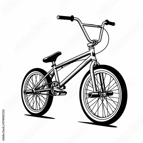 BMX Stunt Bicycle Outline