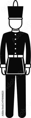 black and white cartoon illustration of a man
