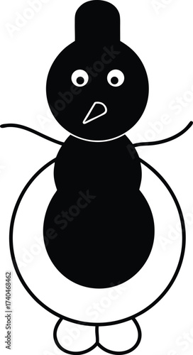 black cat on a white background
