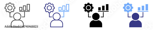 entrepreneurs icon set multiple style