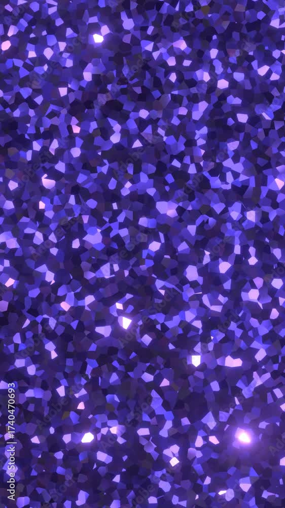 Seamless Glitter Purple Loop Background – Sparkling Vertical Motion Graphics for Events, Beauty, and Spiritual Videos