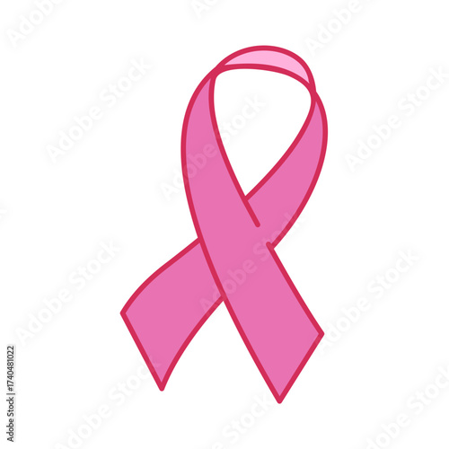 Pink Ribbon Symbol for Breast Cancer Awareness and Support