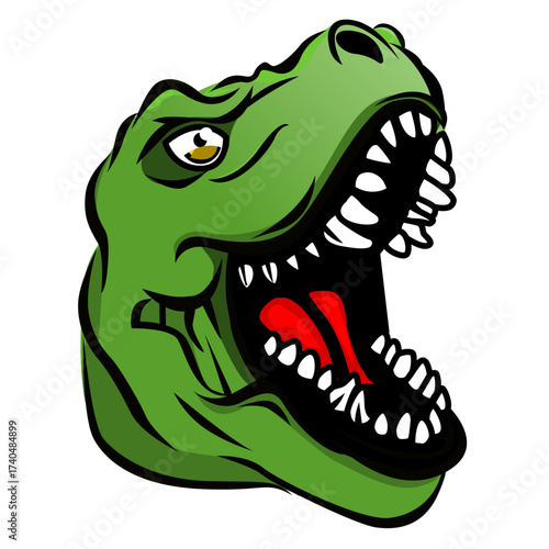 Illustration of a dinosaur's head