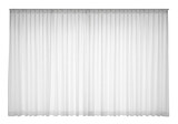 Sheer white fabric drapes isolated on a transparent background